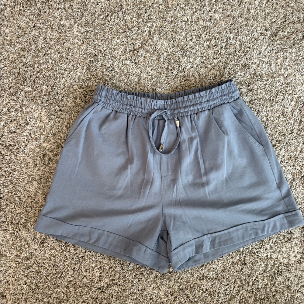 Women's Blue-Gray Casual Shorts